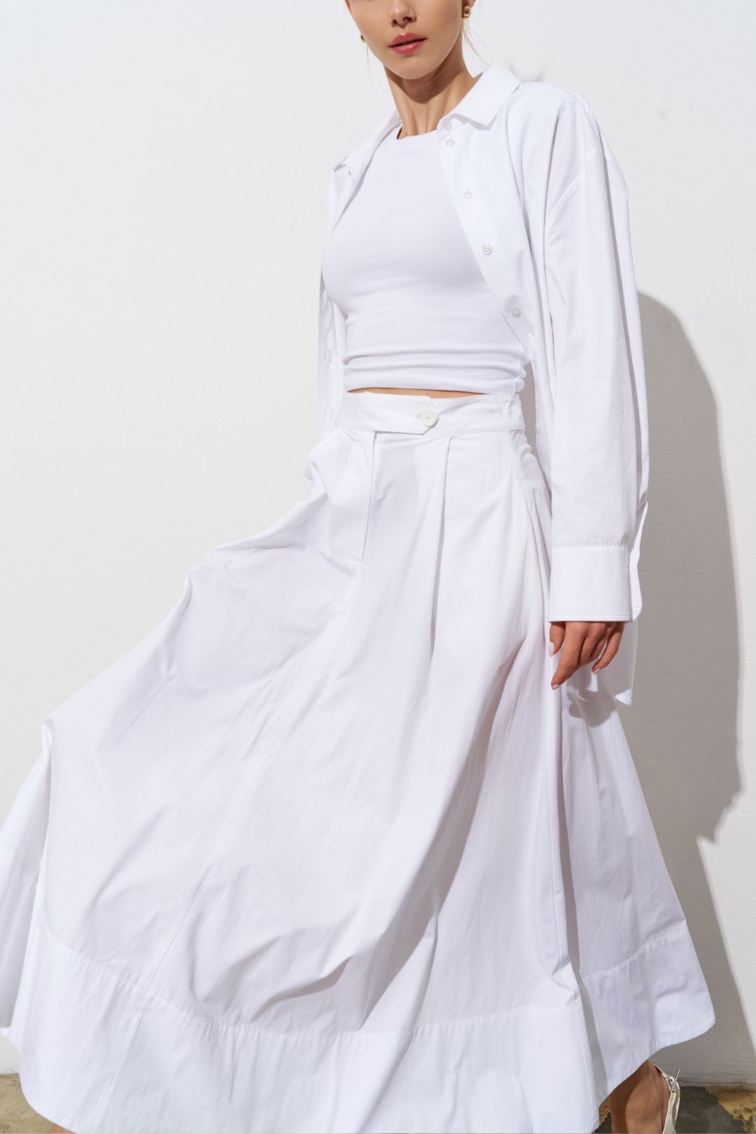Maren Poplin Maxi Etek